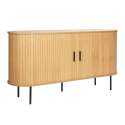 Buffet 2 portes en mélaminé et acier 140 cm
