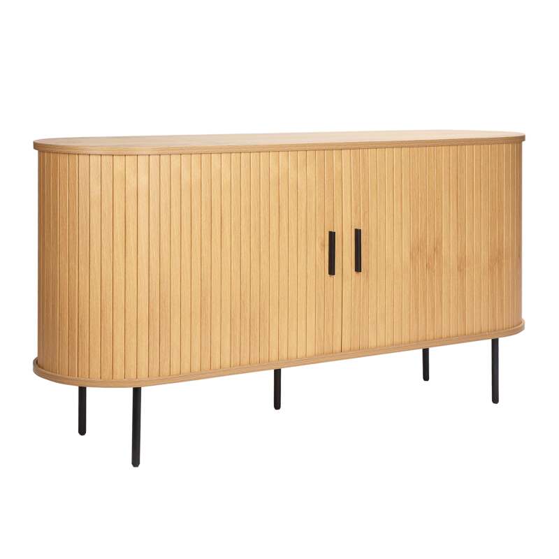 Buffet 2 portes en mélaminé et acier 140 cm