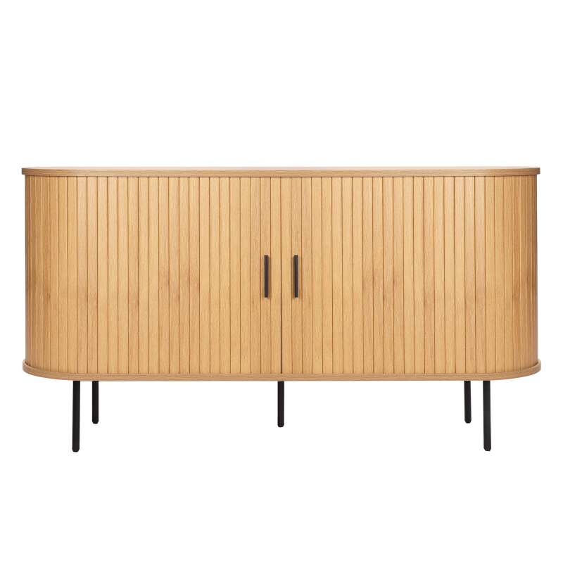 Buffet 2 portes en mélaminé et acier 140 cm (2/6)
