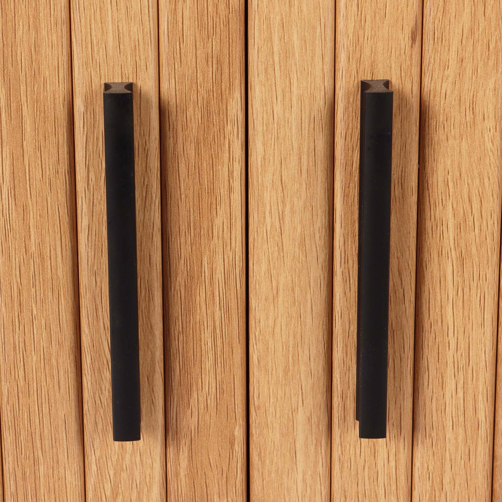 Buffet 2 portes en mélaminé et acier 140 cm