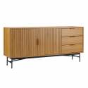 Buffet 2 portes et 3 tiroirs en mélaminé et acier 160 cm