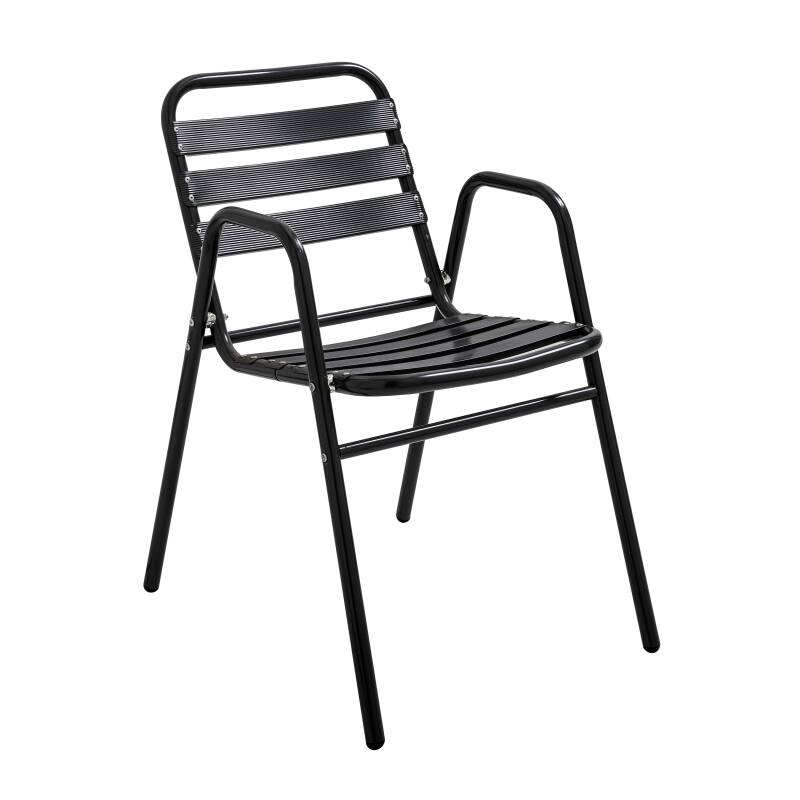 Chaise de jardin en aluminium avec accoudoirs