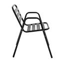 Chaise de jardin en aluminium avec accoudoirs
