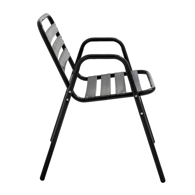 Chaise de jardin en aluminium avec accoudoirs (4/7)