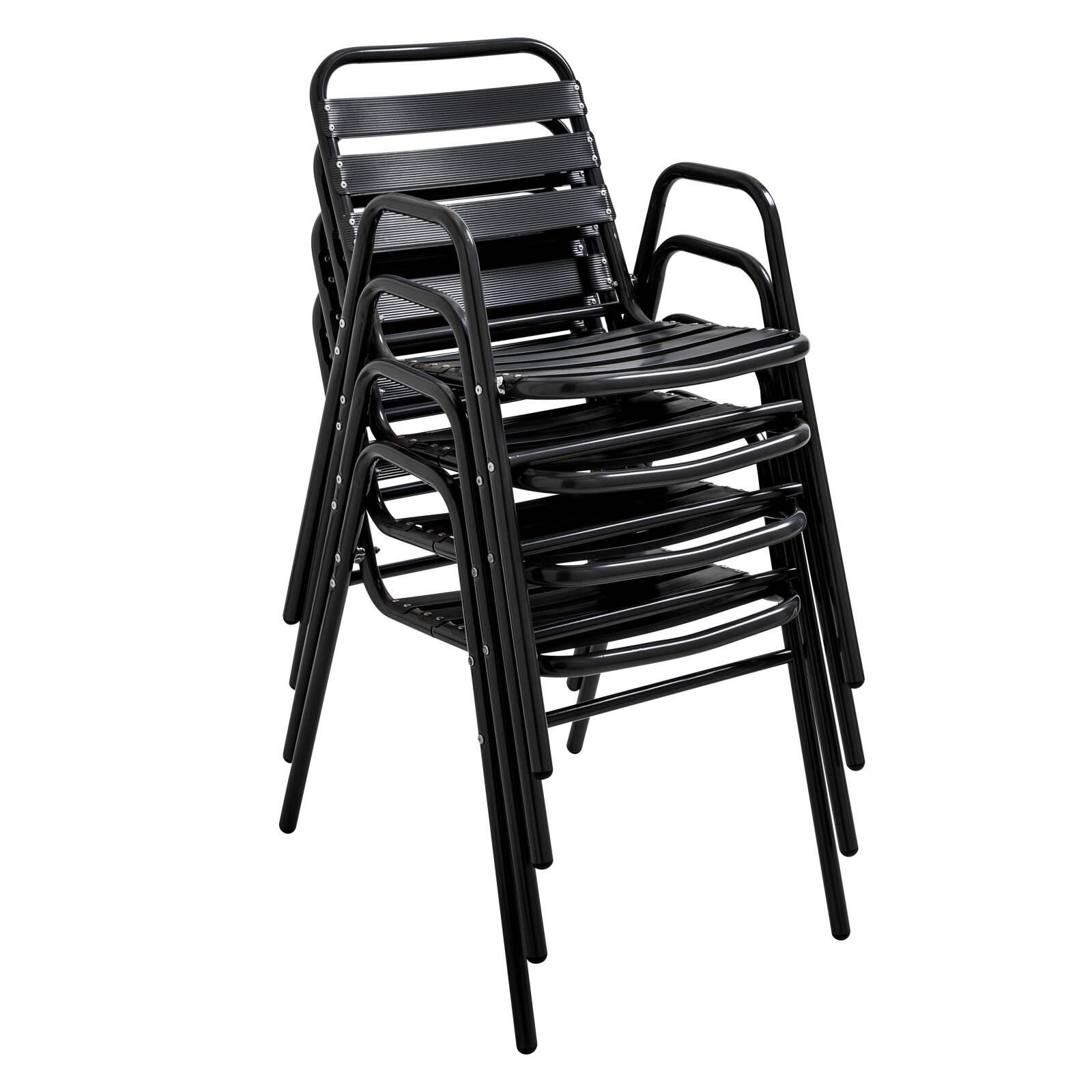 Chaise de jardin en aluminium avec accoudoirs