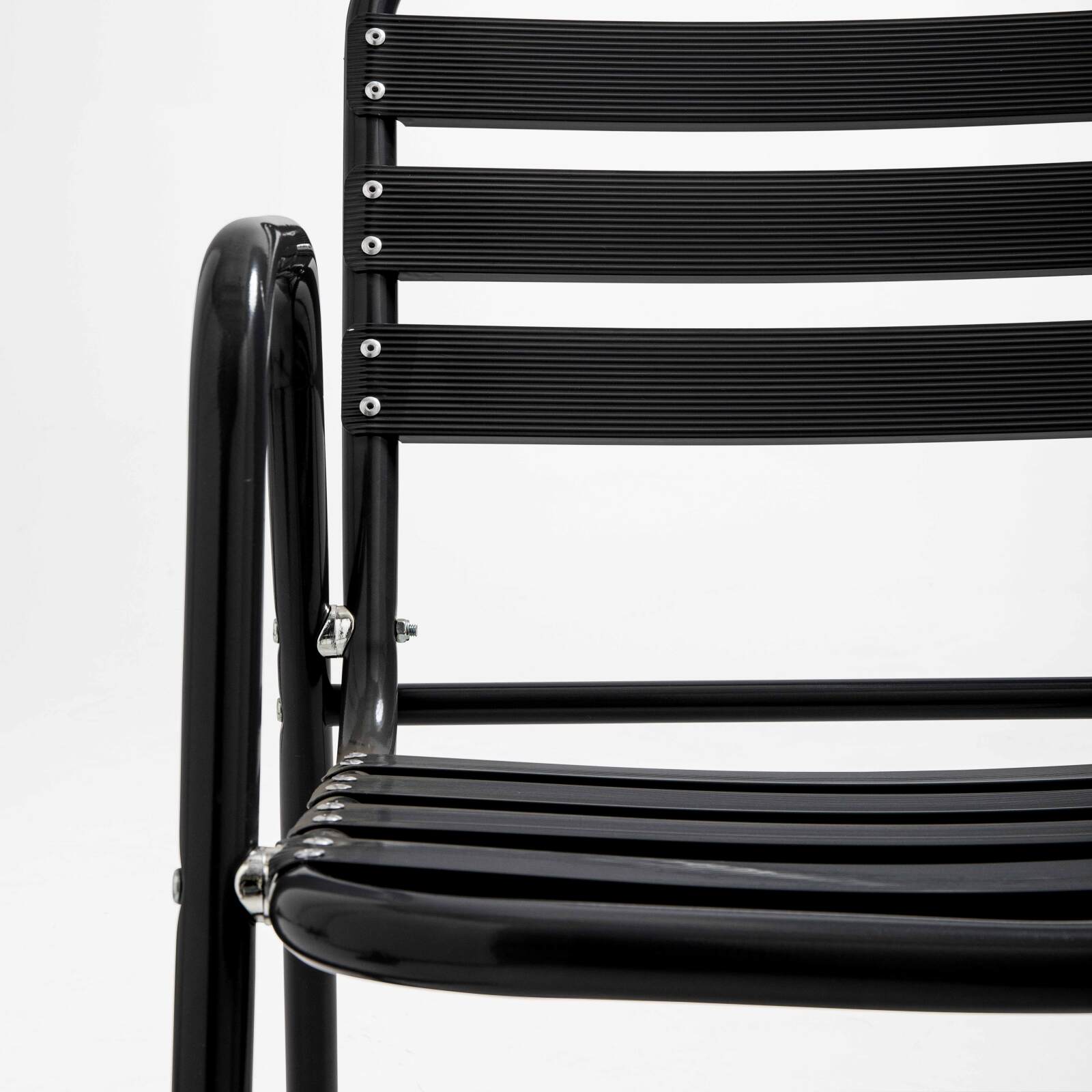 Chaise de jardin en aluminium avec accoudoirs