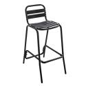 Chaise haute de jardin en aluminium anodisé
