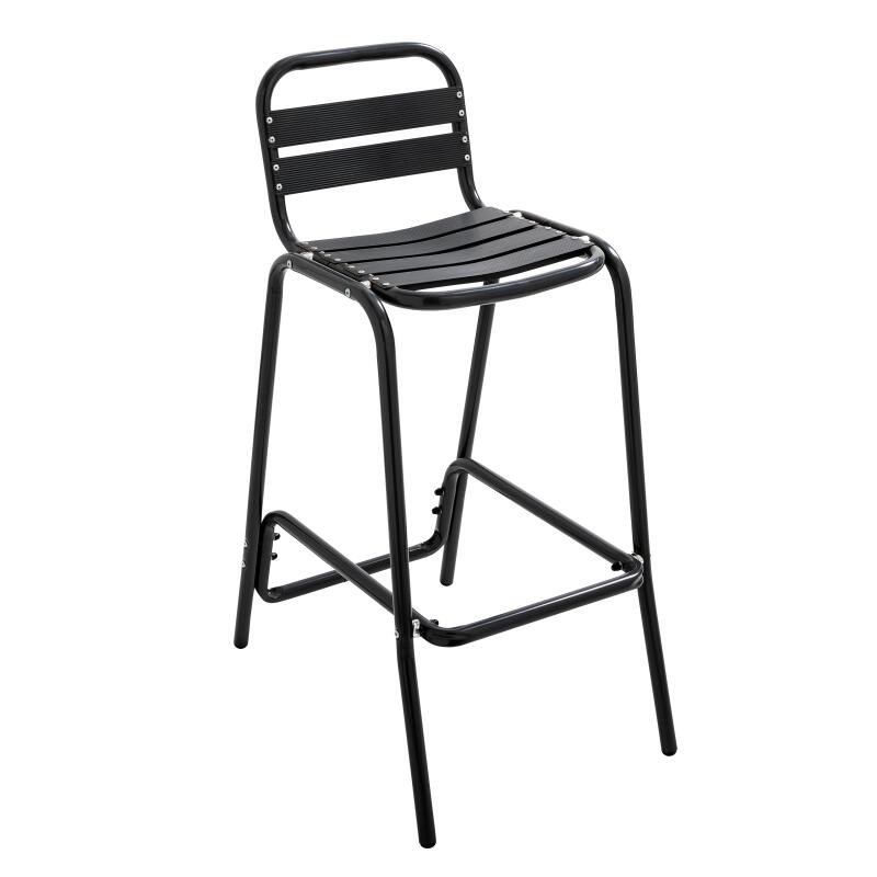 Chaise haute de jardin en aluminium anodisé
