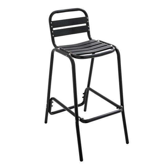 Chaise haute de jardin en aluminium anodisé