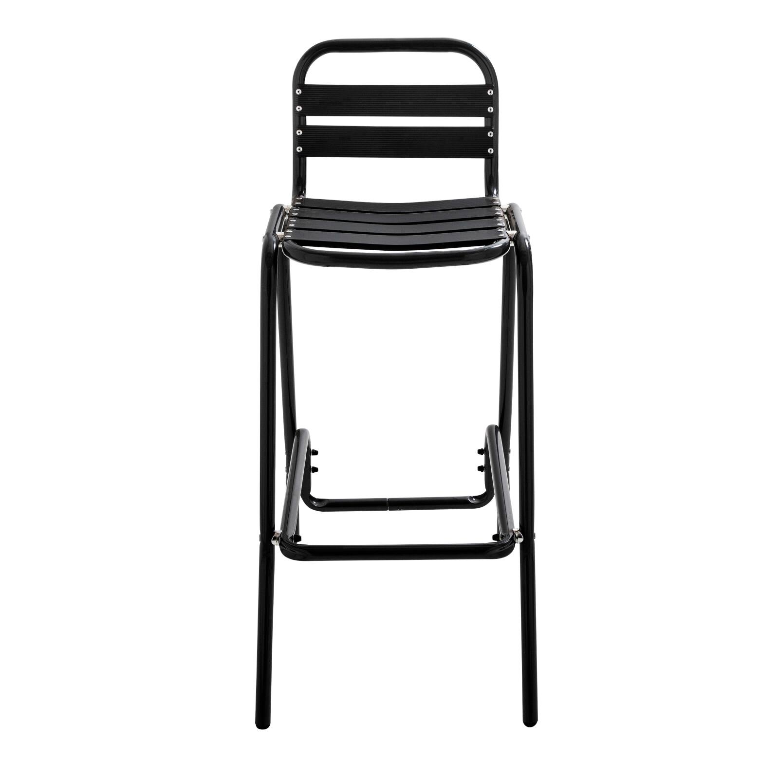 Chaise haute de jardin en aluminium anodisé