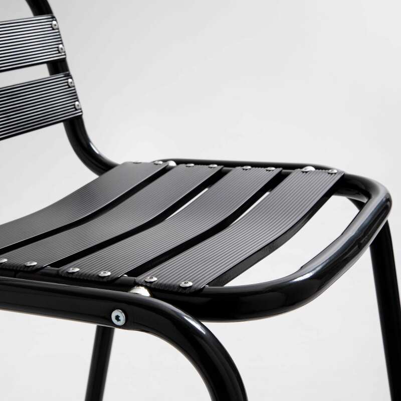 Chaise haute de jardin en aluminium anodisé