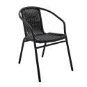 Chaise de jardin en aluminium et résine avec accoudoirs