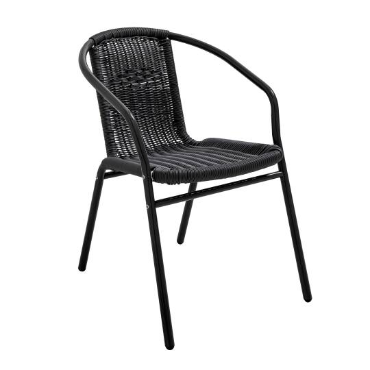 Chaise de jardin en aluminium et résine avec accoudoirs | Oviala