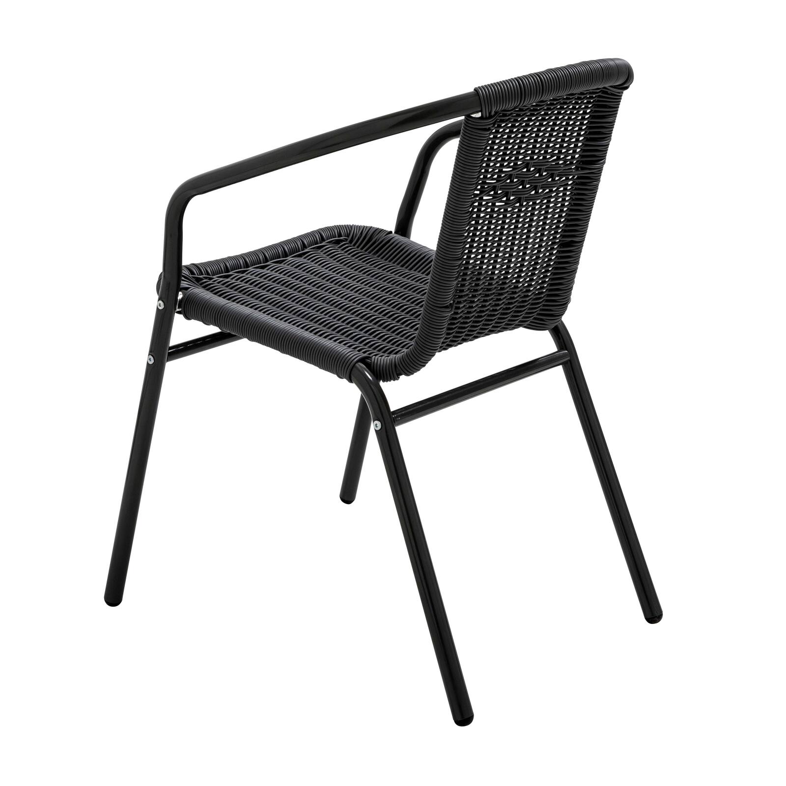 Chaises de jardin en aluminium et résine avec accoudoirs - Lot de 4