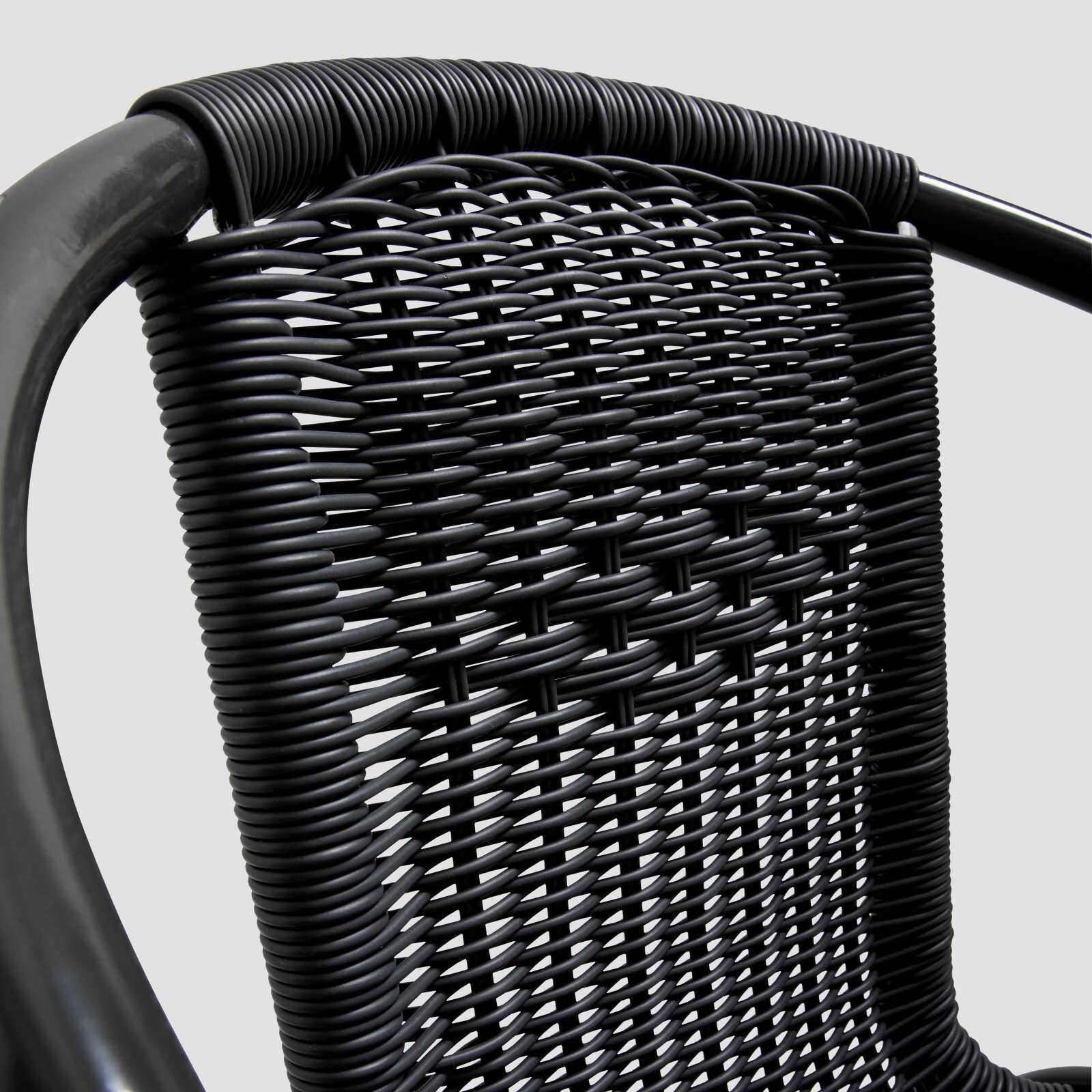 Chaises de jardin en aluminium et résine avec accoudoirs - Lot de 4