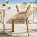 Chaises de jardin ajourées en plastique - Lot de 4