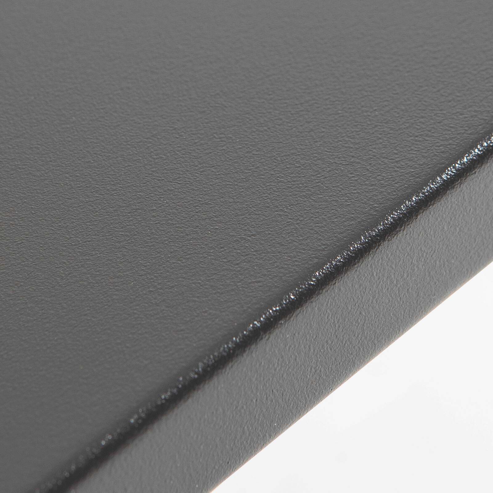 Table haute de jardin en métal noir mat (120 x 101 cm)