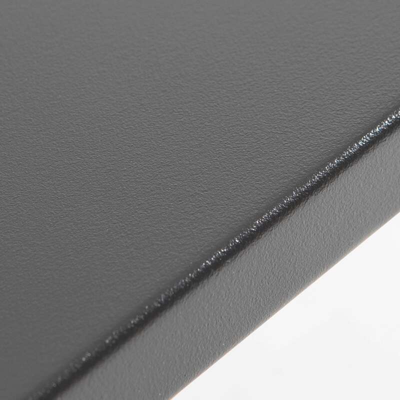 Table haute de jardin en métal noir mat (120 x 101 cm)