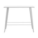 Table haute de jardin en métal noir mat (120 x 101 cm)