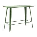 Table haute de jardin en métal noir mat (120 x 101 cm)