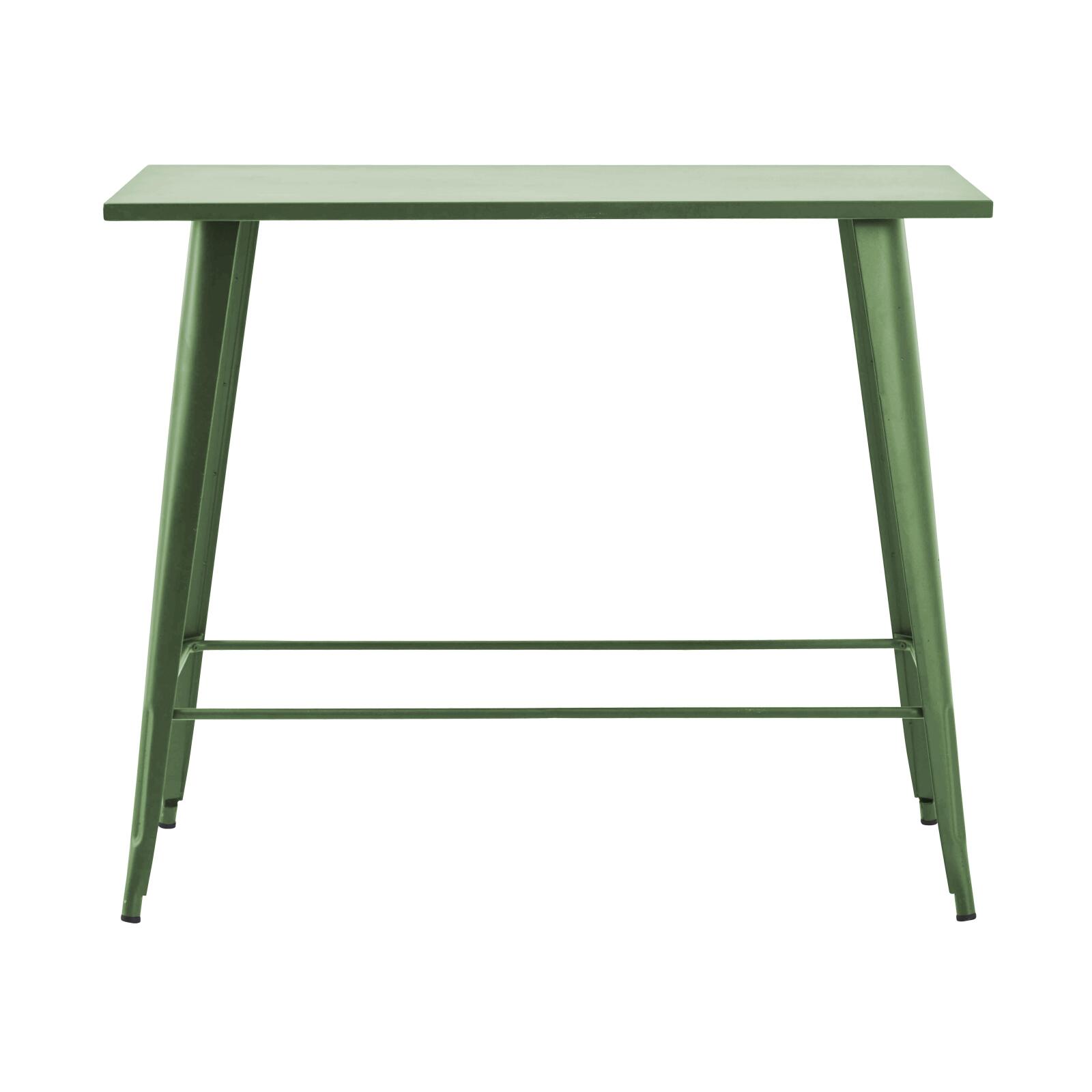 Table haute de jardin en métal noir mat (120 x 101 cm)