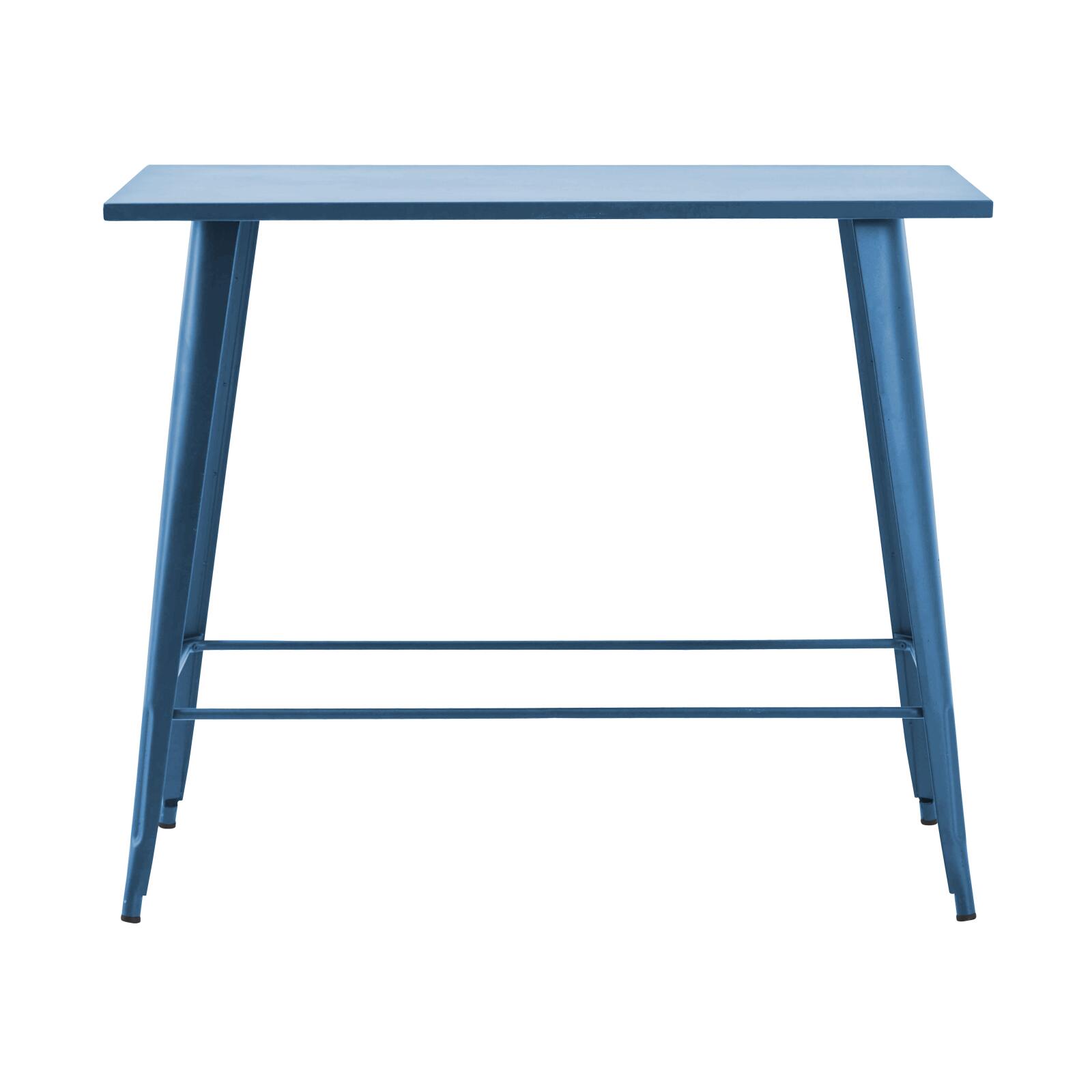 Table haute de jardin en métal noir mat (120 x 101 cm)