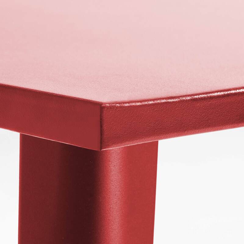 Table haute de jardin en métal noir mat (120 x 101 cm) (3/4)