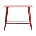 Table haute de jardin 120 x 60 cm et 4 tabourets en métal noir mat