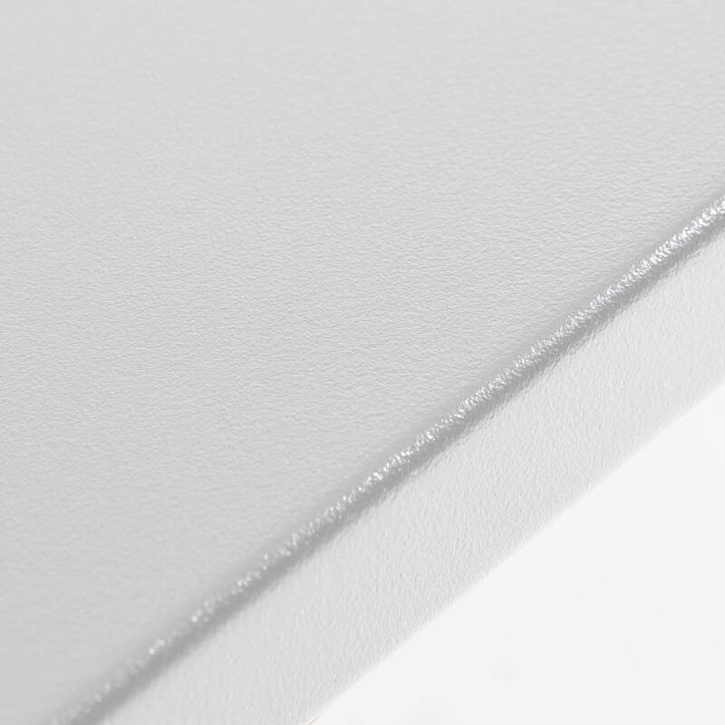 Table haute de jardin 120 x 60 cm et 4 tabourets en métal noir mat (3/5)