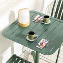 Table de jardin 70x70 cm inclinable en aluminium