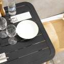 Table de jardin 70x70 cm inclinable en aluminium