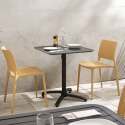 Table de jardin 70x70 cm inclinable en aluminium