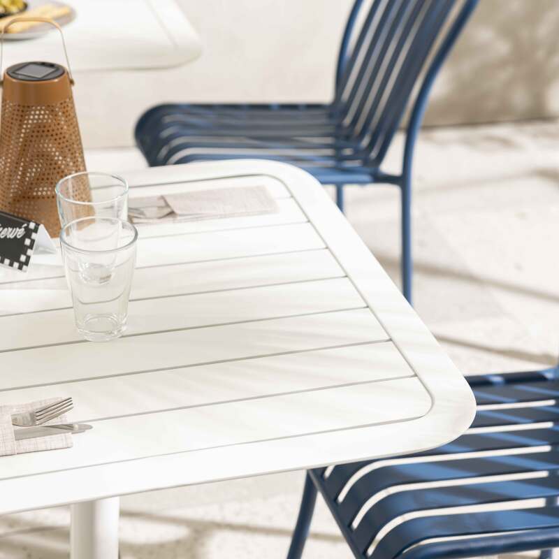 Table de jardin 70x70 cm inclinable en aluminium (2/7)
