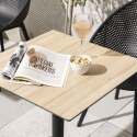 Table de jardin carrée 70 x 70 cm inclinable en HPL