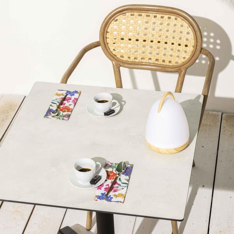 Table de jardin carrée 60 x 60 cm inclinable en HPL (2/6)