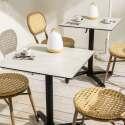Table de jardin carrée 60 x 60 cm inclinable en HPL