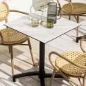 Plateau de table carré 60 x 60 cm en HPL