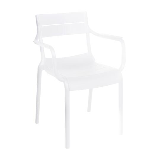Chaise de jardin en plastique avec accoudoirs