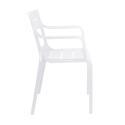 Chaises de jardin en plastique avec accoudoirs - Lot de 4