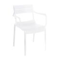 Chaises de jardin en plastique avec accoudoirs - Lot de 4