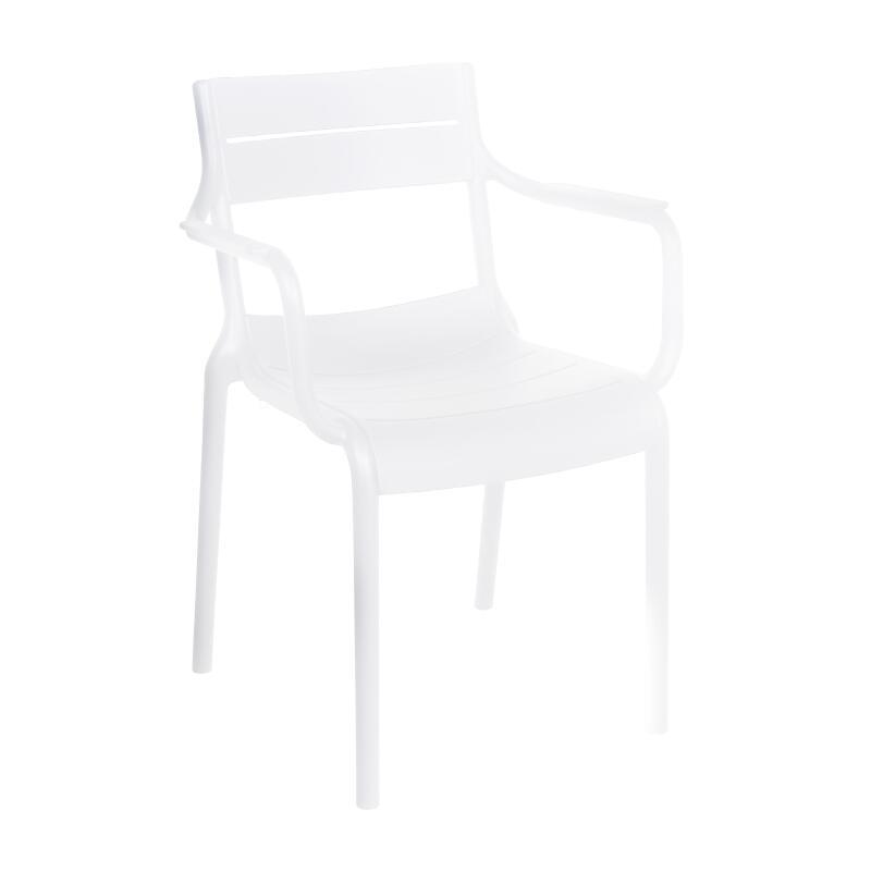 Chaises de jardin en plastique avec accoudoirs - Lot de 4