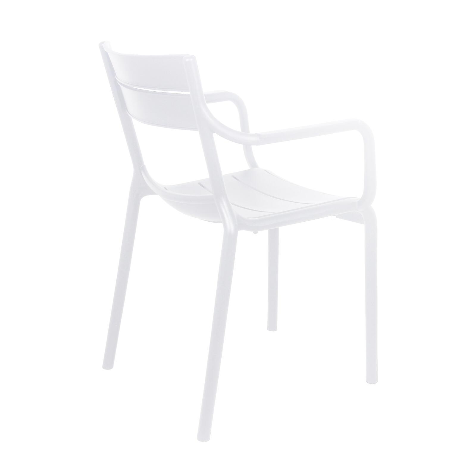 Chaises de jardin en plastique avec accoudoirs - Lot de 4
