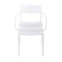Chaises de jardin en plastique avec accoudoirs - Lot de 4