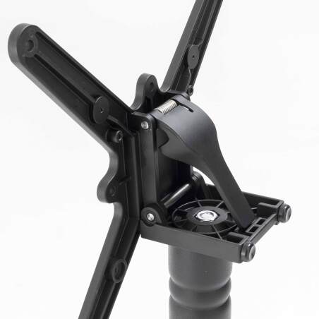 Table de terrasse ⌀60 cm inclinable stratifiée et 2 chaises style bistrot en aluminium  (4/7)