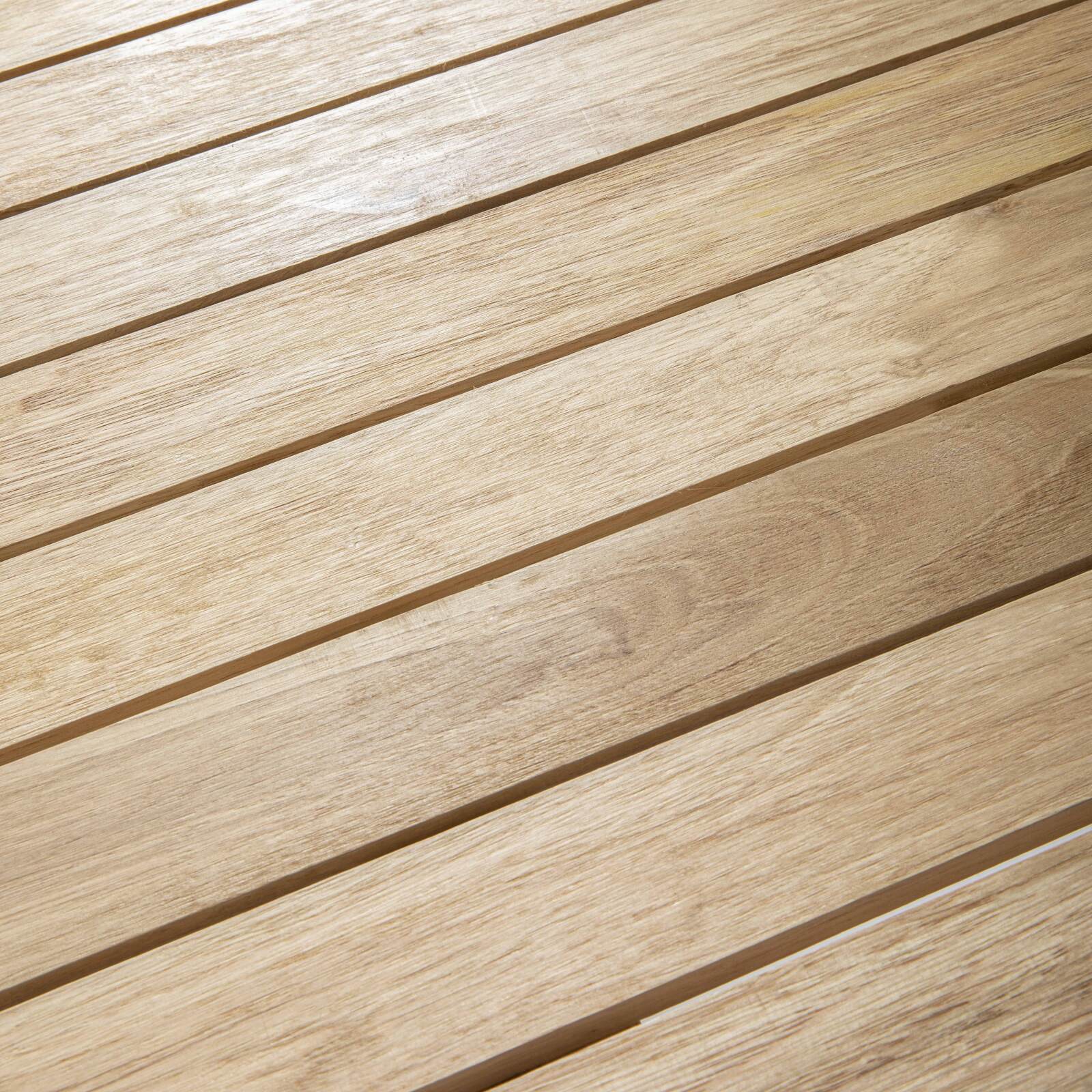 Table de terrasse rabattable et 2 chaises en aluminium et bois