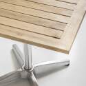 Table de terrasse rabattable et 4 chaises en aluminium et bois