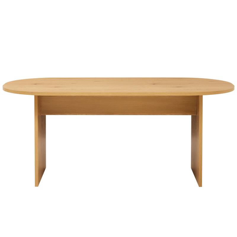 Table à manger avec plateau en panneau de particules et MDF décor mélaminé FSC® 8 personnes