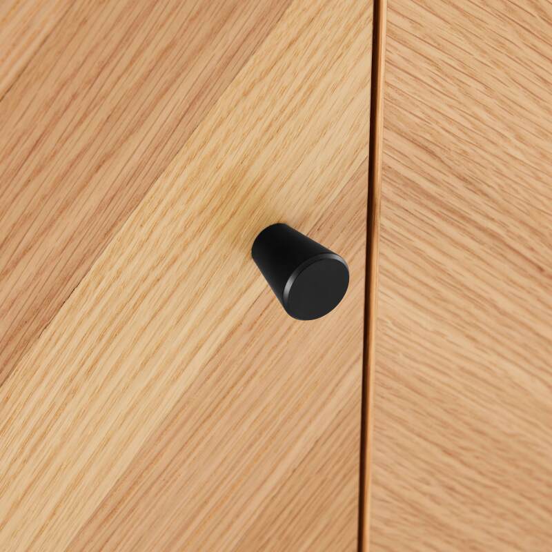 Buffet 3 portes en panneaux de particules plaqué chêne décor mélaminé FSC® 160 cm