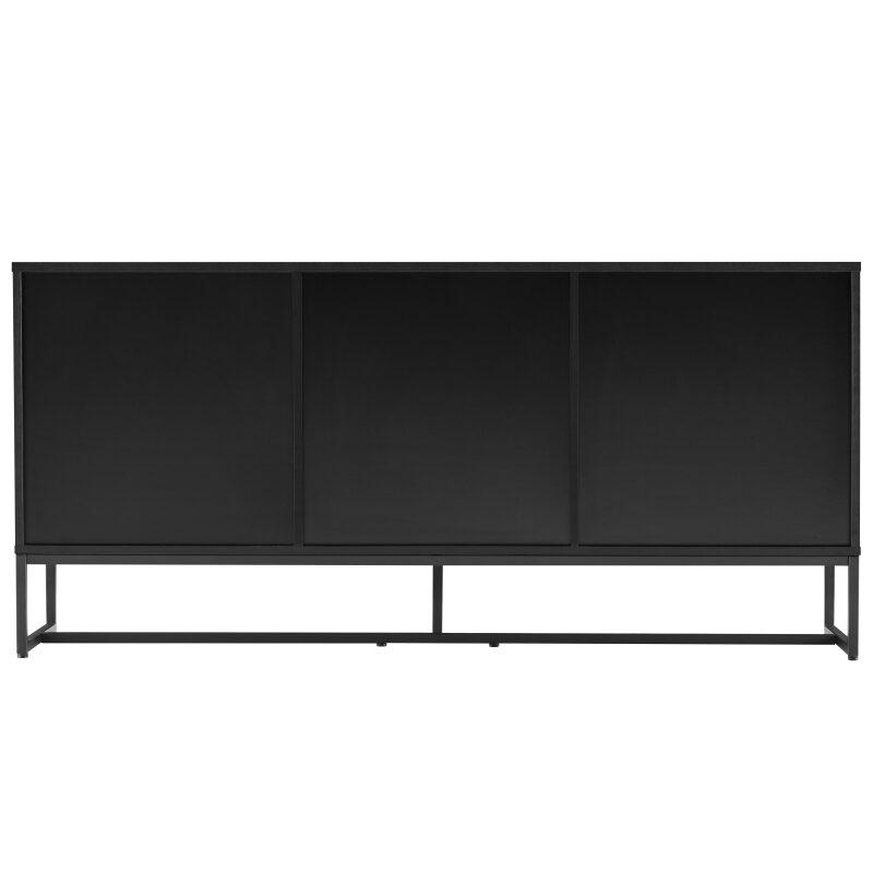 Buffet 3 portes en panneaux de particules plaqué chêne décor mélaminé FSC® 160 cm