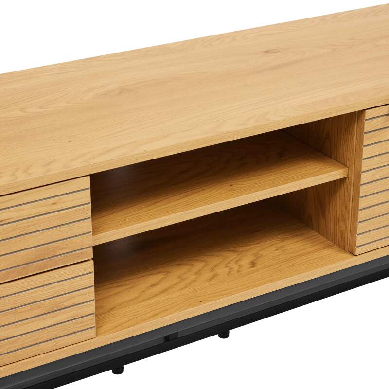 Meuble TV en MDF décor mélaminé FSC® 150 cm